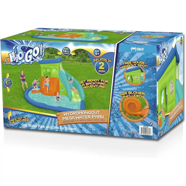 Bestway H2OGO! Canopy Cove Mega Outdoor Water Park | Features Water Slide, Shaded Canopy, Water Cannons, Climbing Wall | Great for Kids Ages +5