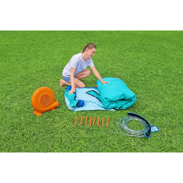 Bestway H2OGO! Canopy Cove Mega Outdoor Water Park | Features Water Slide, Shaded Canopy, Water Cannons, Climbing Wall | Great for Kids Ages +5