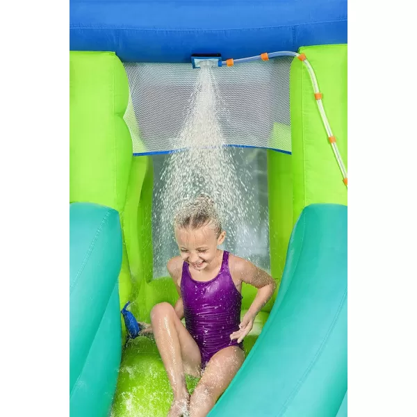 Bestway H2OGO! Canopy Cove Mega Outdoor Water Park | Features Water Slide, Shaded Canopy, Water Cannons, Climbing Wall | Great for Kids Ages +5