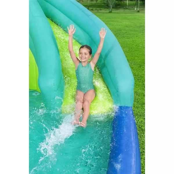 Bestway H2OGO! Canopy Cove Mega Outdoor Water Park | Features Water Slide, Shaded Canopy, Water Cannons, Climbing Wall | Great for Kids Ages +5