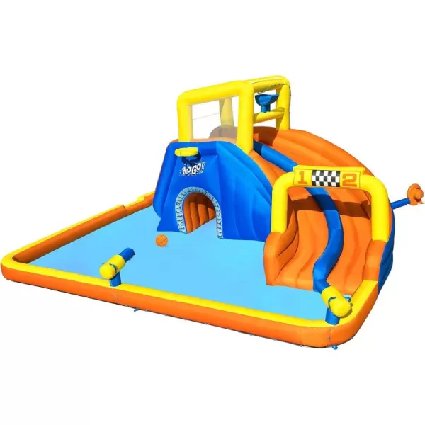 Bestway H2OGO! Canopy Cove Mega Outdoor Water Park | Features Water Slide, Shaded Canopy, Water Cannons, Climbing Wall | Great for Kids Ages +5