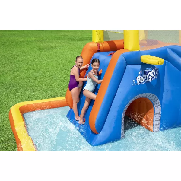 Bestway H2OGO! Canopy Cove Mega Outdoor Water Park | Features Water Slide, Shaded Canopy, Water Cannons, Climbing Wall | Great for Kids Ages +5