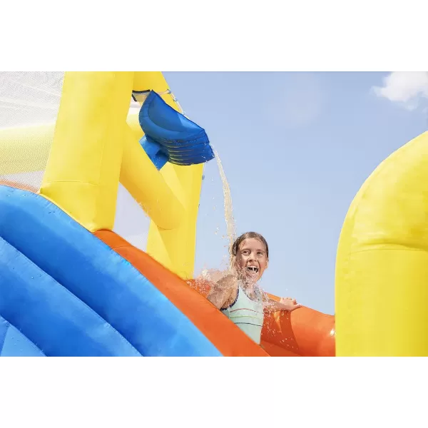 Bestway H2OGO! Canopy Cove Mega Outdoor Water Park | Features Water Slide, Shaded Canopy, Water Cannons, Climbing Wall | Great for Kids Ages +5