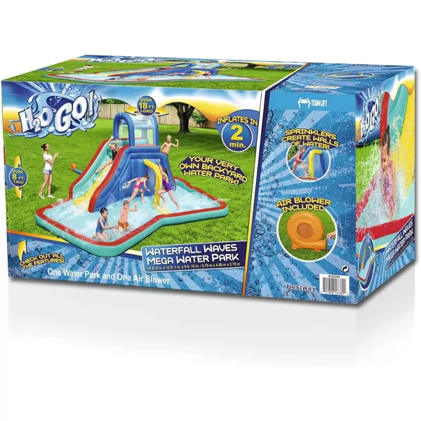 Bestway H2OGO! Canopy Cove Mega Outdoor Water Park | Features Water Slide, Shaded Canopy, Water Cannons, Climbing Wall | Great for Kids Ages +5