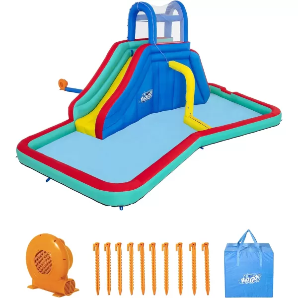 Bestway H2OGO! Canopy Cove Mega Outdoor Water Park | Features Water Slide, Shaded Canopy, Water Cannons, Climbing Wall | Great for Kids Ages +5