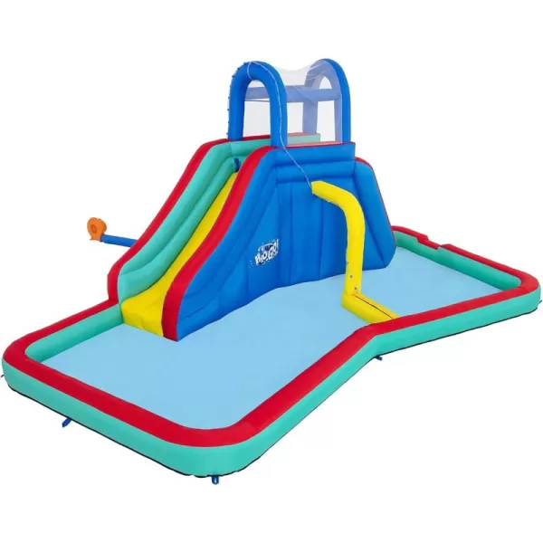 Bestway H2OGO! Canopy Cove Mega Outdoor Water Park | Features Water Slide, Shaded Canopy, Water Cannons, Climbing Wall | Great for Kids Ages +5