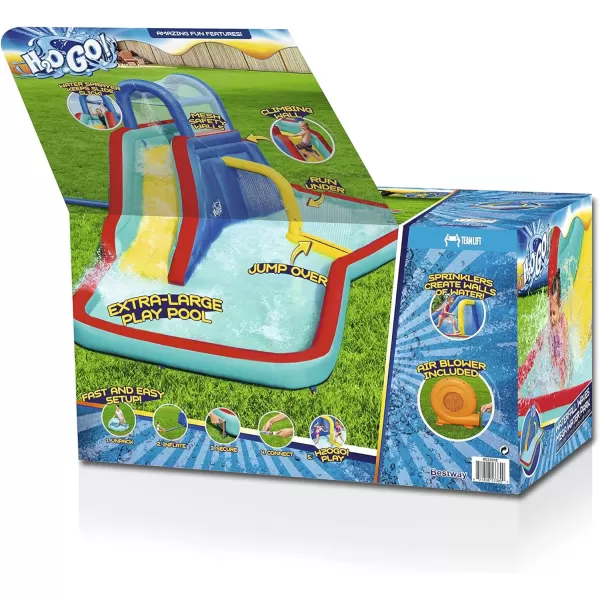 Bestway H2OGO! Canopy Cove Mega Outdoor Water Park | Features Water Slide, Shaded Canopy, Water Cannons, Climbing Wall | Great for Kids Ages +5