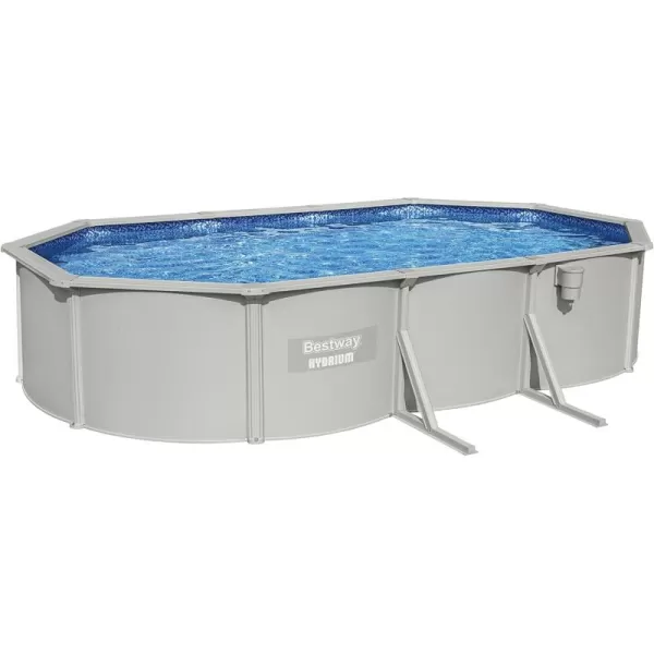 Bestway Hydrium Galvanized Steel Wall Above Ground Pool Set 16' x 52" | Semi-Permanent, Year-Round Swimming Pool | Includes Sand Filter, Skimmer, Ladder, Ground Cloth, Cover