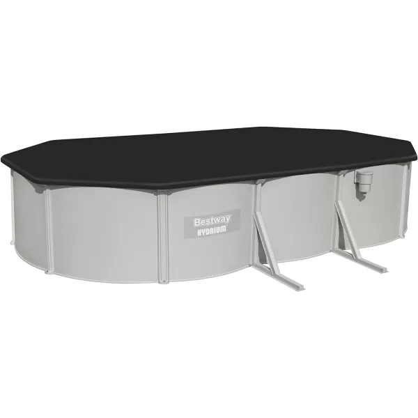 Bestway Hydrium Galvanized Steel Wall Above Ground Pool Set 16' x 52" | Semi-Permanent, Year-Round Swimming Pool | Includes Sand Filter, Skimmer, Ladder, Ground Cloth, Cover
