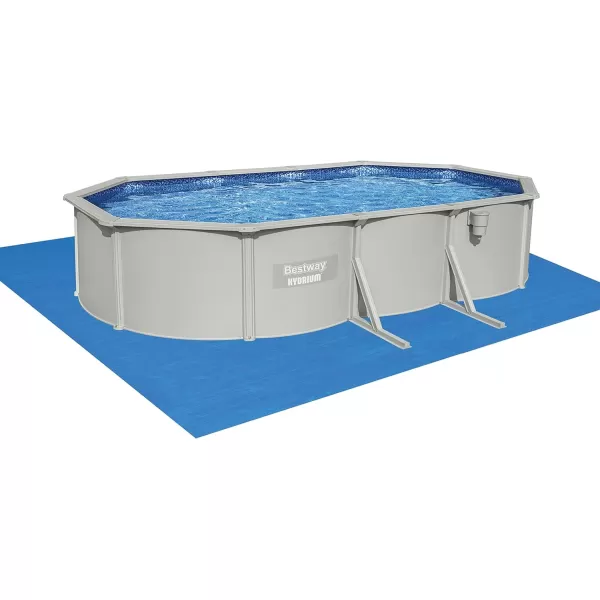 Bestway Hydrium Galvanized Steel Wall Above Ground Pool Set 16' x 52" | Semi-Permanent, Year-Round Swimming Pool | Includes Sand Filter, Skimmer, Ladder, Ground Cloth, Cover