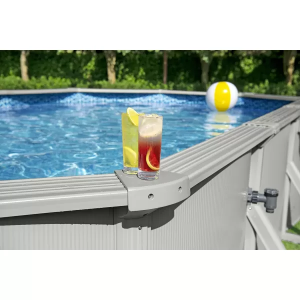Bestway Hydrium Galvanized Steel Wall Above Ground Pool Set 16' x 52" | Semi-Permanent, Year-Round Swimming Pool | Includes Sand Filter, Skimmer, Ladder, Ground Cloth, Cover