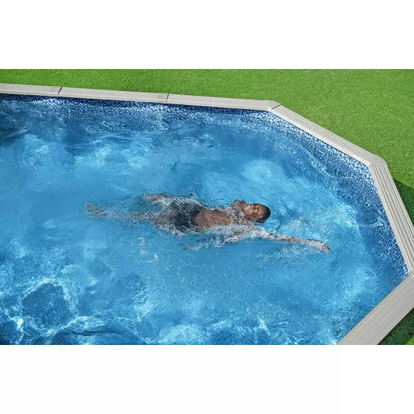 Bestway Hydrium Galvanized Steel Wall Above Ground Pool Set 16' x 52" | Semi-Permanent, Year-Round Swimming Pool | Includes Sand Filter, Skimmer, Ladder, Ground Cloth, Cover