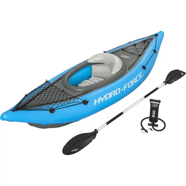 Bestway Hydro Force: Rapid Elite X2 Kayak Set - Seats 2 Adults, 397 lb Weight Capacity, Includes 2 Paddles, Hand Pump, 2 Fins, Storage Carry Bag