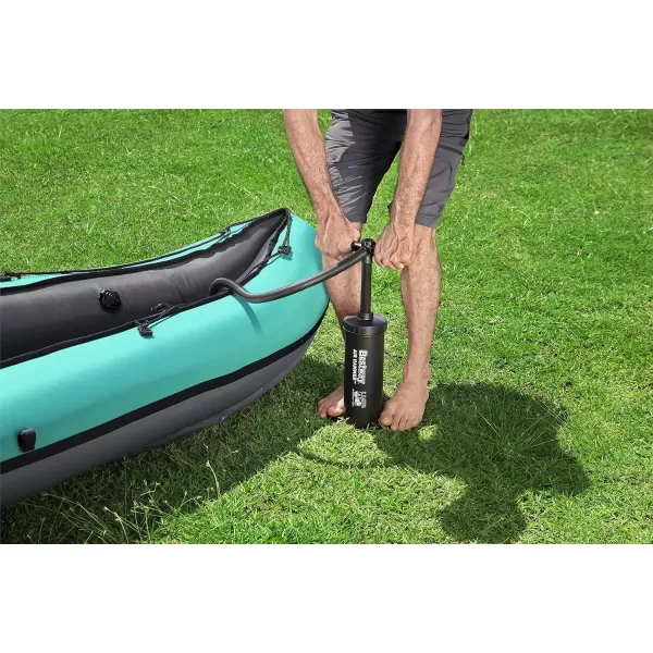 Bestway Hydro Force: Rapid Elite X2 Kayak Set - Seats 2 Adults, 397 lb Weight Capacity, Includes 2 Paddles, Hand Pump, 2 Fins, Storage Carry Bag