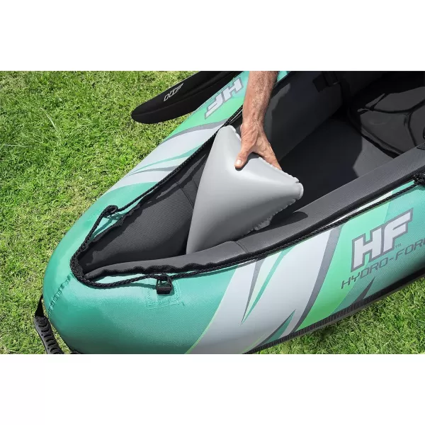 Bestway Hydro Force: Rapid Elite X2 Kayak Set - Seats 2 Adults, 397 lb Weight Capacity, Includes 2 Paddles, Hand Pump, 2 Fins, Storage Carry Bag