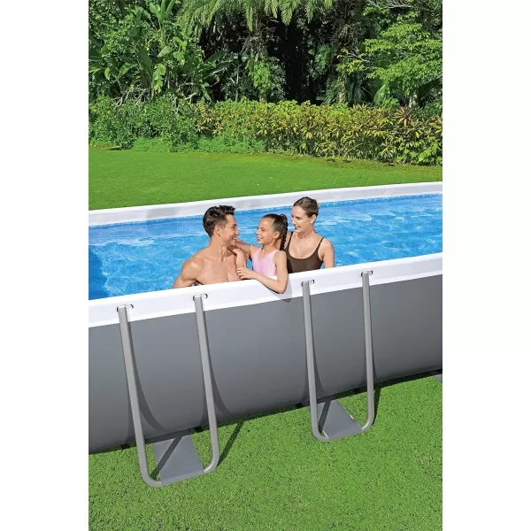 Bestway Power Steel 14' x 8'2" x 39.5" Oval Above Ground Pool Set | Includes 530gal Filter Pump, Ladder, ChemConnect Dispener