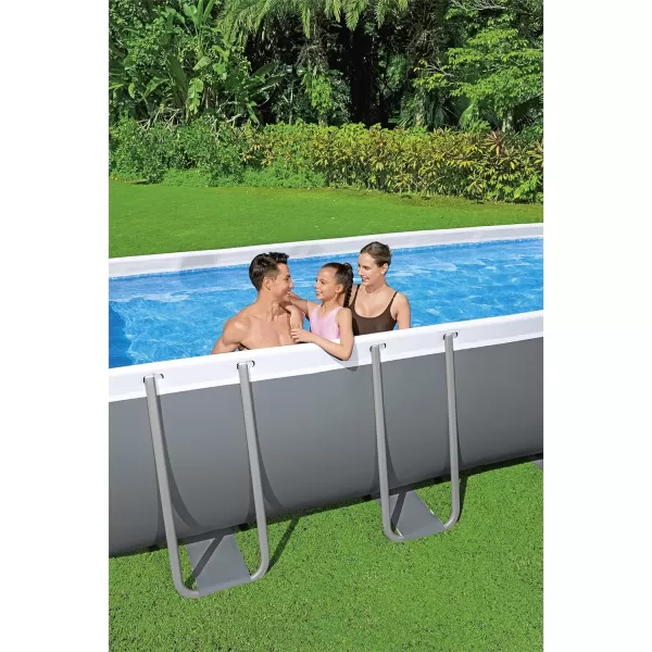 Bestway Power Steel 14' x 8'2" x 39.5" Oval Above Ground Pool Set | Includes 530gal Filter Pump, Ladder, ChemConnect Dispener