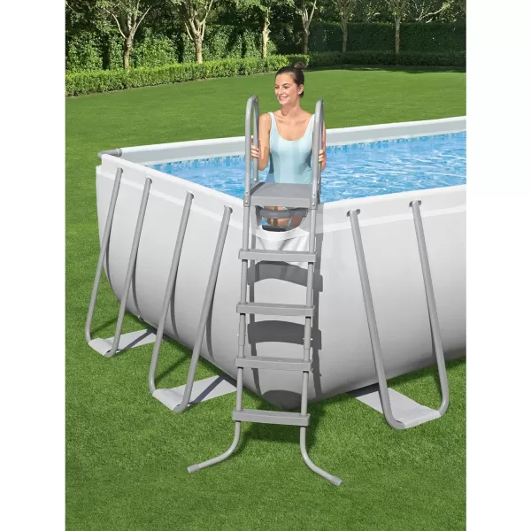 Bestway Power Steel 14' x 8'2" x 39.5" Oval Above Ground Pool Set | Includes 530gal Filter Pump, Ladder, ChemConnect Dispener