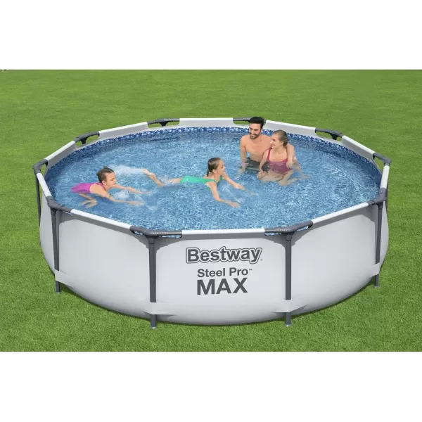 Bestway Steel Pro MAX 14' x 33" Round Above Ground Pool Set | Includes 530gal Filter Pump