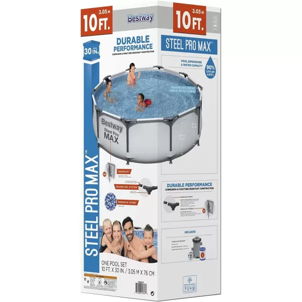 Bestway Steel Pro MAX 14' x 33" Round Above Ground Pool Set | Includes 530gal Filter Pump