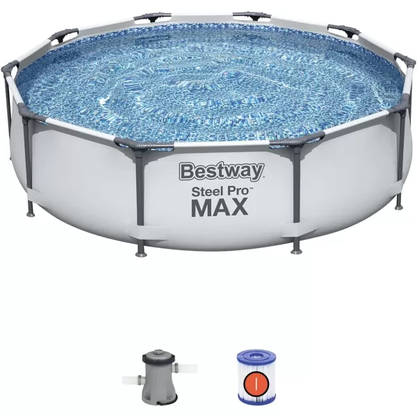 Bestway Steel Pro MAX 14' x 33" Round Above Ground Pool Set | Includes 530gal Filter Pump
