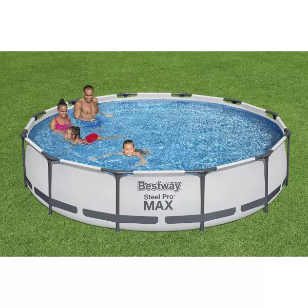 Bestway Steel Pro MAX 14' x 33" Round Above Ground Pool Set | Includes 530gal Filter Pump