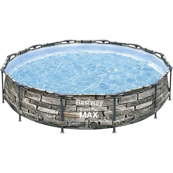 Bestway Steel Pro MAX 14' x 33" Round Above Ground Pool Set | Includes 530gal Filter Pump