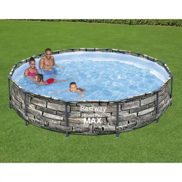 Bestway Steel Pro MAX 14' x 33" Round Above Ground Pool Set | Includes 530gal Filter Pump
