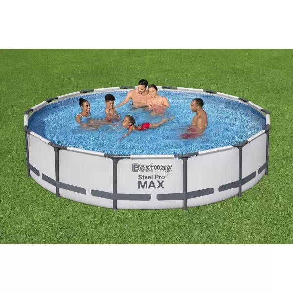 Bestway Steel Pro MAX 14' x 33" Round Above Ground Pool Set | Includes 530gal Filter Pump