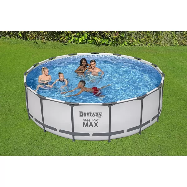 Bestway Steel Pro MAX 14' x 33" Round Above Ground Pool Set | Includes 530gal Filter Pump