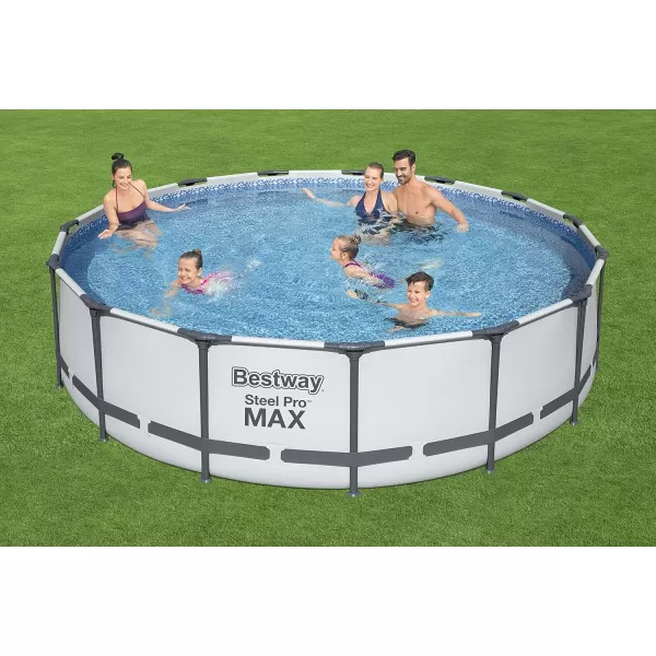 Bestway Steel Pro MAX 14' x 33" Round Above Ground Pool Set | Includes 530gal Filter Pump
