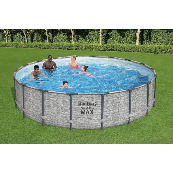 Bestway Steel Pro MAX 14' x 33" Round Above Ground Pool Set | Includes 530gal Filter Pump