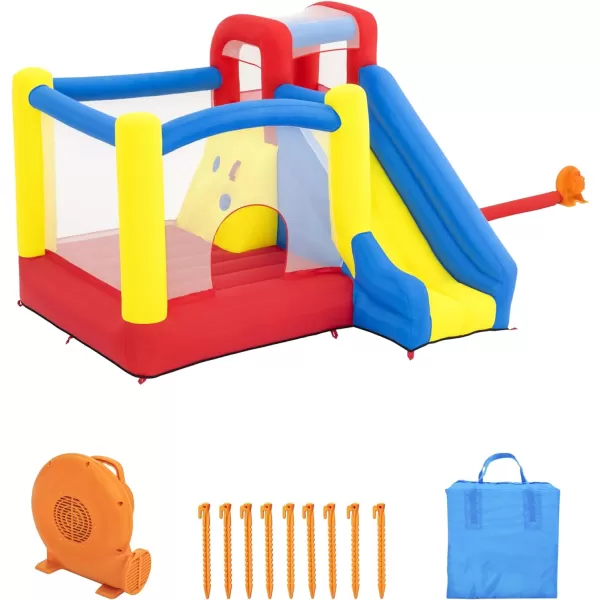 H2OGO! Slidetastic Mega Bouncer Bounce House  | for Indoor and Outdoor Play | Perfect for Kids Ages 3+ | for Indoor and Outdoor Play | Perfect for Kids Ages 3+)