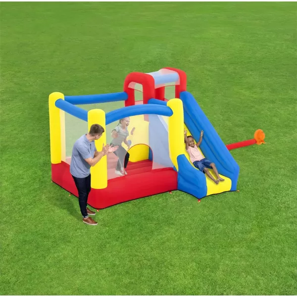 H2OGO! Slidetastic Mega Bouncer Bounce House  | for Indoor and Outdoor Play | Perfect for Kids Ages 3+ | for Indoor and Outdoor Play | Perfect for Kids Ages 3+)