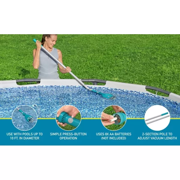 Bestway Flowclear AquaTech Cordless Pool Vacuum Cleaner, Grey
