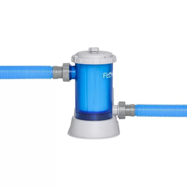 Bestway 58647E-BW Flowclear Transparent Filter Above Ground Pool Pump 1500 GPH Pump Flow Rate, 110-120 Volt for Type III-A/C cartridges