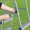 imageBestway Flowclear Above Ground Swimming Pool Ladder 48quot  CorrosionResistant Metal FrameGray