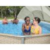 imageBestway Pool Canopy Sunshade  Compatible with Round Above Ground Swimming Pools Between 1018 in DiameterPool Canopy  Round Frame Pools