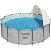 imageBestway Pool Canopy Sunshade  Compatible with Round Above Ground Swimming Pools Between 1018 in DiameterPool Canopy  Round Frame Pools
