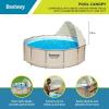 imageBestway Pool Canopy Sunshade  Compatible with Round Above Ground Swimming Pools Between 1018 in DiameterPool Canopy  Round Frame Pools