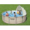 imageBestway Pool Canopy Sunshade  Compatible with Round Above Ground Swimming Pools Between 1018 in DiameterPool Canopy  Round Frame Pools