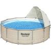 imageBestway Pool Canopy Sunshade  Compatible with Round Above Ground Swimming Pools Between 1018 in DiameterPool Canopy  Round Frame Pools