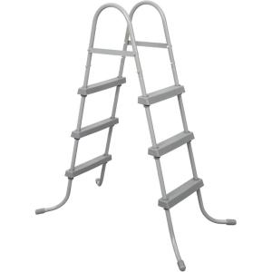 imageBestway Flowclear Above Ground Swimming Pool Ladder 48quot  CorrosionResistant Metal FrameGray