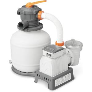 imageBestway Sand Filter Pump  Compatible with Most Above Ground Swimming Pools  PreAssembled Quick Installation  Silica Sand NOT Included2200 GallonHour