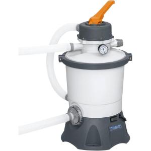 imageBestway Sand Filter Pump  Compatible with Most Above Ground Swimming Pools  PreAssembled Quick Installation  Silica Sand NOT Included800 GallonHour