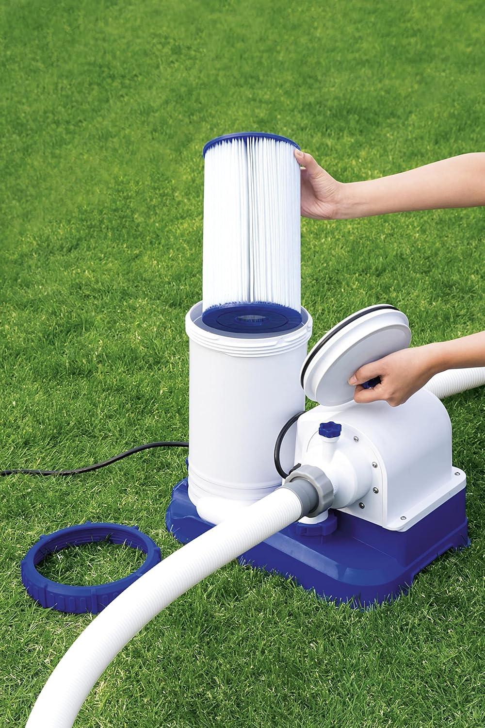 imageBestway 58095E Type IV or Type B Replacement Cartridge for 2500 Gallon Per Hour Filter Pumps to Keep Pool Water Clean and ClearFilter  67067 Clarifier