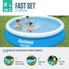 imageBestway Fast Set 12 x 30 Inflatable Round Soft Sided Above Ground Pool SetBlue