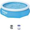 imageBestway Fast Set 12 x 30 Inflatable Round Soft Sided Above Ground Pool SetBlue
