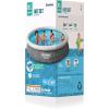 imageBestway Fast Set 12 x 30 Inflatable Round Soft Sided Above Ground Pool SetGray Wicker
