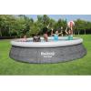 imageBestway Fast Set 12 x 30 Inflatable Round Soft Sided Above Ground Pool SetGray Wicker